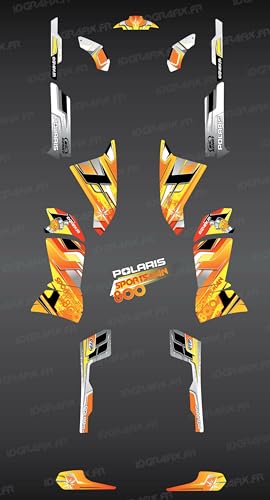 Kit décoration Yellow Pics Series IDgrafix autocollant quad Polaris 800 Sportsman