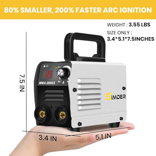 Image of SSIMDER Mini ARC Stick Welder 110V 3.55Lbs - IGBT Inverter Welding Machine Compatible with E6013 E7018 Rods for Beginners, Home DIY & Outdoor Repair
