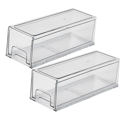 ROMISBABA 2個 冷蔵庫収納ボックス 式 収納ケース 素材で衛生的 多機能オーガナイザー 食品や日用品整理に