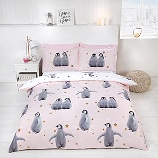 Rapport Home Starry Penguins Double Duvet Set, Double-Ice, Polyester-Cotton