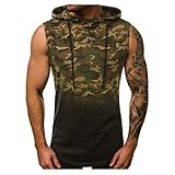 Mens Hoodies, Men's Hoodies Black Hoodie Men Hodiess Summer Vest Camouflage 3D Digital Gradient...