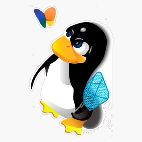 What are You Doing, Tux? 5" Removable Magnetic Bumper Sticker