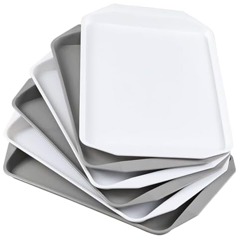 Qshape Large Plastic Food Serving Tray Set Cover
