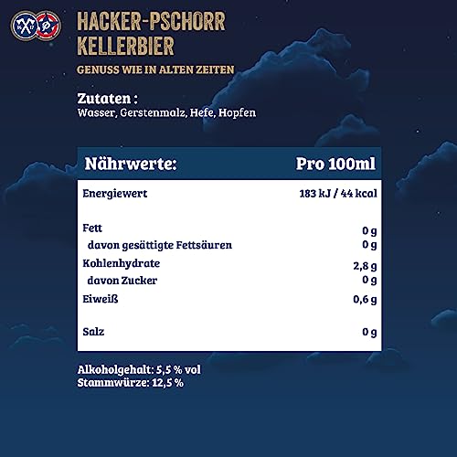 Hacker-Pschorr Kellerbier • bayrisches Bier traditionell•EINWEG(24x0,5l)