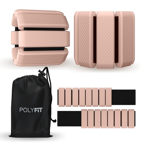 Image of Polyfit Wrist & Ankle Weights - Wearable Weights for Women, Yoga & Pilates | 1.2 lb each, 2.4 lb pair, adjustable straps, silicone design, for walking, barre, yoga, Pilates, cardio and home workouts