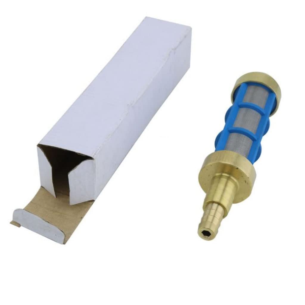 Filtro de manguera de agua en línea de cobre de primera calidad, 1 colador de malla de acero inoxidable for lavado de autos, riego de jardines y protección de bombas