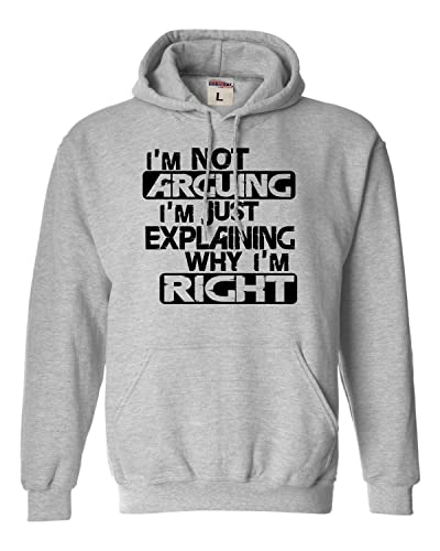 Go All Out Medium Oxford Mens I'm Not Arguing I'm Just Explaining Why I'm Right Sweatshirt Hoodie #TOP3