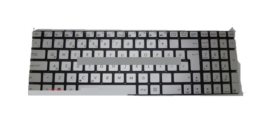 Clavier pour ASUS N550 argenté pour travailler confortablement la nuit