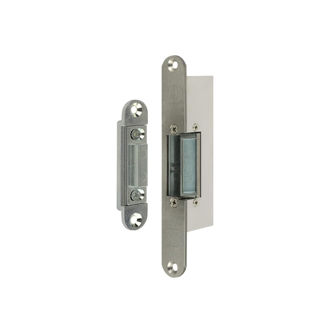ASSA ABLOY 9334 MIT GEGENSTÜCK OHNE STULP, Elektro-Türöffner 9334-E91, Ohne Schließblech, 12 V DC, DIN links und rechts verwendbar, Modernes Design für optimalen Schutz