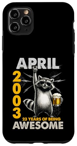 23rd Birthday Raccoon Beer April 2003 Vintage 23 Years Old �X�}�z�P�[�X iPhone 11 Pro Max �p