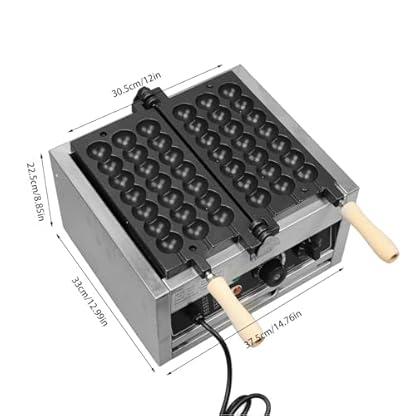 1500-W-Bubble-Waffeleisen mit Timer und Temperaturregelung, Antihaftbeschichtung für Bäckereien, Cafeterien und Restaurants (EU-Stecker 220 V) – Bild 8