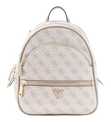 GUESS zaino per il tempo libero Manhattan II Backpack Dark Taupe Logo grigio talpa