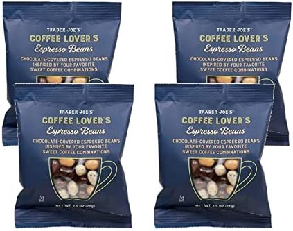 Trader Joe's Coffee Lover's Chocolate-Covered Assorted Espresso Beans - 4 Count (2.5 oz ea)
