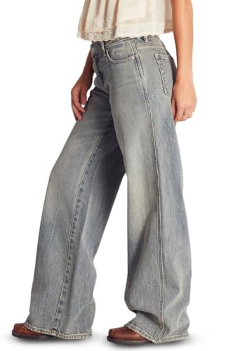PacSun Women's Casey Low Rise Baggy Jeans Medium Indigo Tint