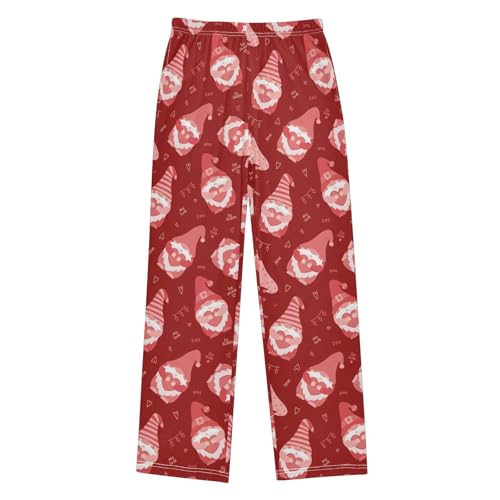 Gnome and Love Boys Long Pants Soft Trousers Elastic Waist Kids Lounge Bottoms with Pockets S-XL