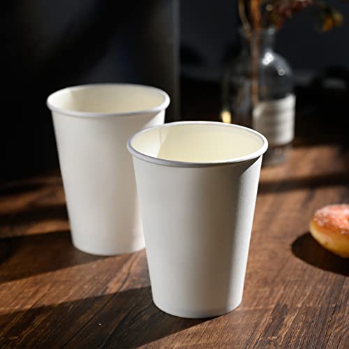 Yeehaw Coffee Cups [12 Oz 500 Pack], White Disposable Paper Cups, To Go Hot Cups For Coffee, Ideal For Cafes,Businesses #TOP5