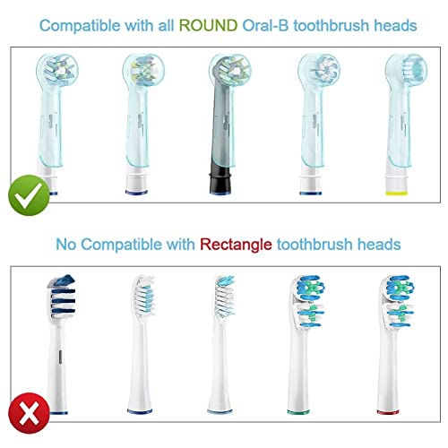 6 Pack Toothbrush Cover Compatible With Oral B Replacement Heads, For Pro 1000, Smart 1500, 3000, 5000, 7000 Vitality, Genius X, Etc Electric Toothbrushes #TOP1