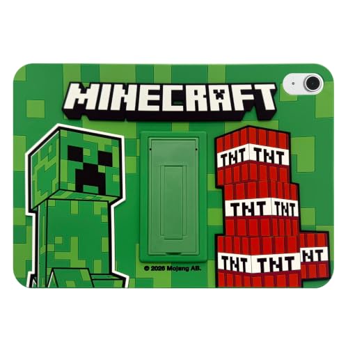 Image of Minecraft Kids iPad Case - 10.9 Inch Case for iPad 10th Generation (2022) & A16 11th Generation 11 inch (2025) - Tablet Cover with Stand, Shockproof Silicone Protector