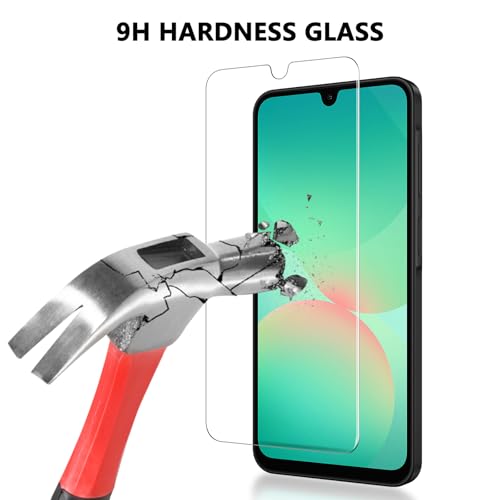 Image of YWXTW Screen Protector for Samsung Galaxy A17 / Galaxy A16 5G / A26 5G, 9H Tempered Glass Screen Protector Compatible with Galaxy A17 / A16 / A26, 2-Pack (Transparent)