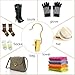 Amber Home 24 Pack Gold Boot Clips for Closet, Gold Boot Hangers with Hooks, Laundry Hooks, Clothes Pins, Portable Home Travel Hangers for Hat, Towels, Bras, Socks(Gold, 24 Pack)