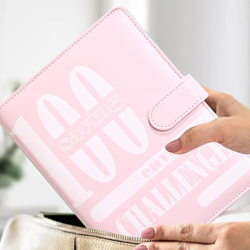 100 Pasta Desafio de Poupança,Livro Desafios de Poupança com Envelopes | Pasta de carteira para econ