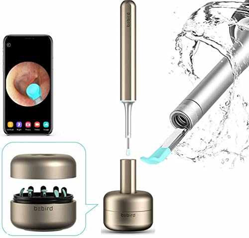 BEBIRD X17 Pro Gold Otoscope Endoscope Camera Endoscopica 3MP 3.5mm WiFi Otoscope with 6 Adjustable LEDs for iOS Android Tabletsâ€¦