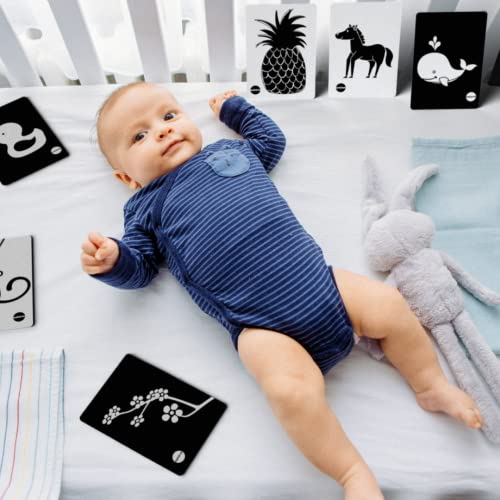 Newborn Essentials - Black and White Sensory Toys High Contrast Baby Sensory Cards Promotes Babies Visual Skills – Perfect Baby Essentials for Newborn & Sensory Toys for Babies 0-6 months by maKidrise - Image 6