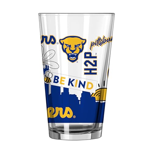 Image of Logo Brands NCAA 16 oz Pint Glass - Durable Glass With Bold Team Color- Chip-Resistant Rim Drinkware For Fans, Tailgates, Home Bars & Everyday Use