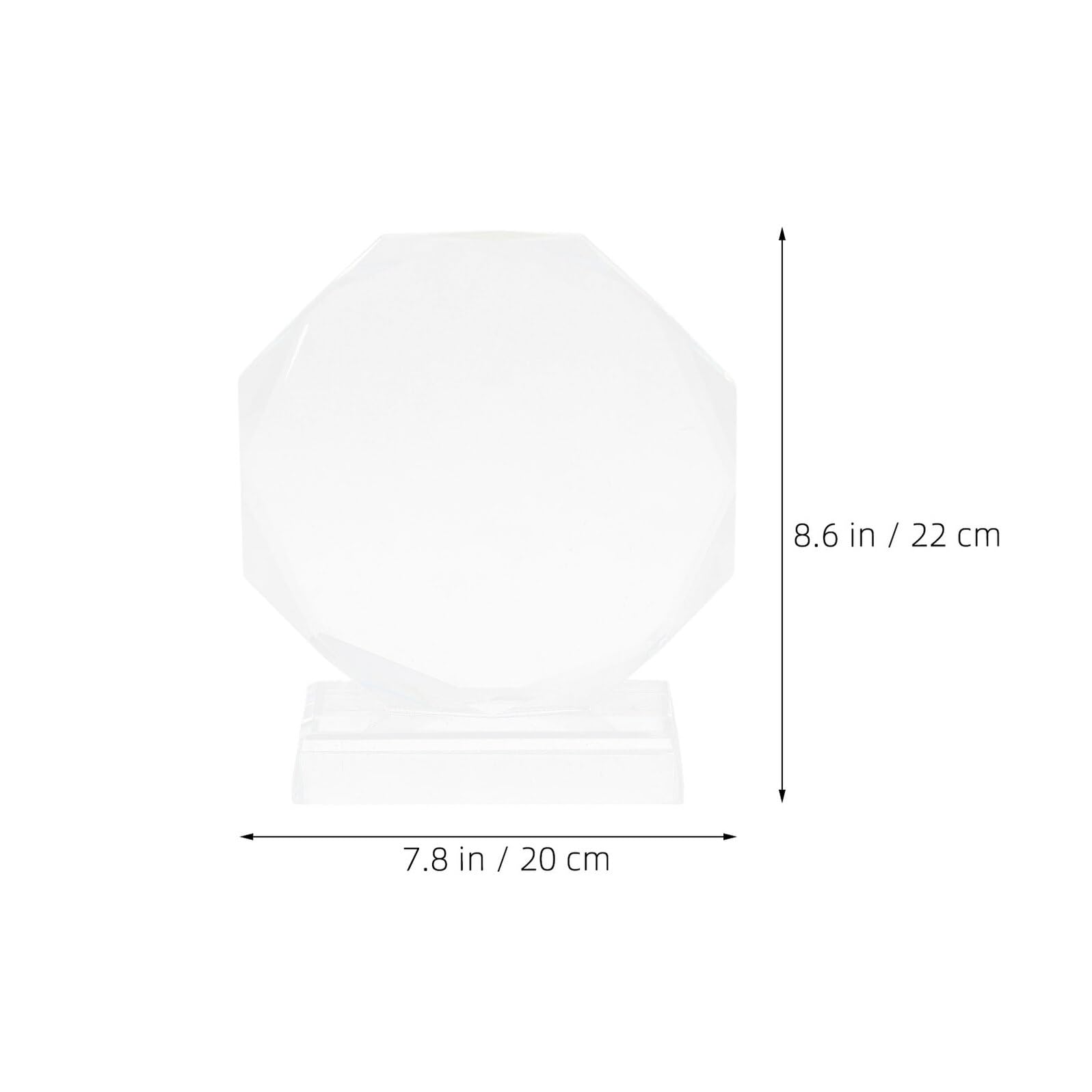 Trofeo de Cristal Octogonal 200 Mm Placa de Premio en Blanco para Reconocimientos Medallas de Premio de Cristal Duraderas para Eventos Deportivos y Corporativos para Logros