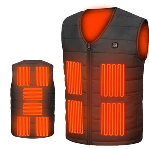 Gilet chauffant homme FGRID 10 zones | Veste thermique USB grande taille