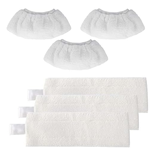 Opaltool Mikrofiberskyddsset, 6 st tvättbara ersättnings-mikrofibermoppdynor kompatibla med Kärcher EasyFix SC 2, SC 3, SC 4, SC 5 Ångtvätt (1)