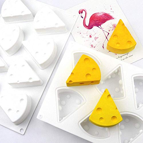 2Pcs 3D Cheese Silicone Molds Cheese Shaped Mold for Baking Dessert Mousse Cake Pan Pastry Tools DIY Baking Tools French Dessert Mousse Molds