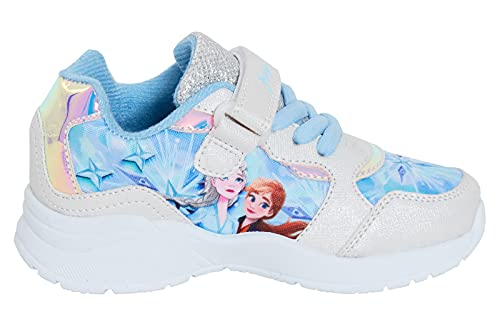 Disney Girls Frozen 2 Sports Trainers Kids Elsa Anna Easy Touch Fasten Lace Up Casual Pumps Shoes - Image 5