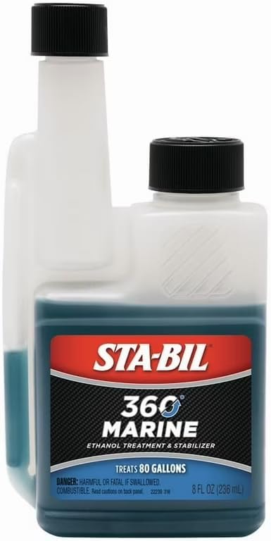 STA-BIL 360 Marine Ethanol Treatment and Fuel Stabilizer - Prevents Corrosion - Helps Clean Fuel System For Improved In-Season Performance - Treats Up To 80 Gallons, 250 ml, Black