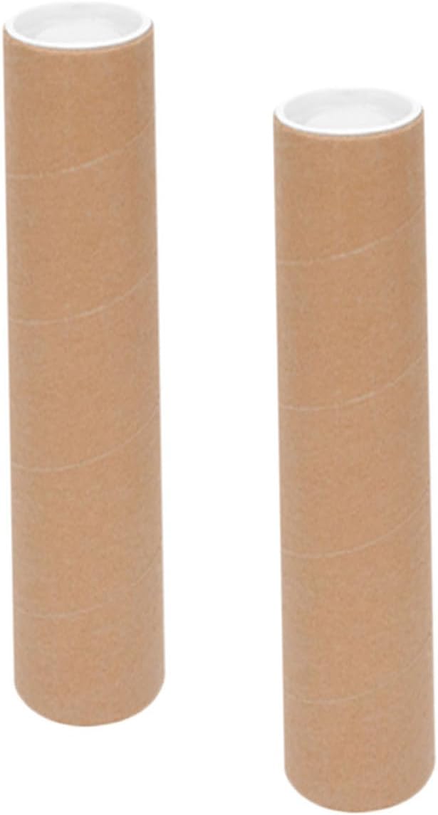 2Pcs Heavy Duty Poster Storage Tube with Caps Mailing Tube for Secure Document Transport for Artwork Blueprints and Maps
