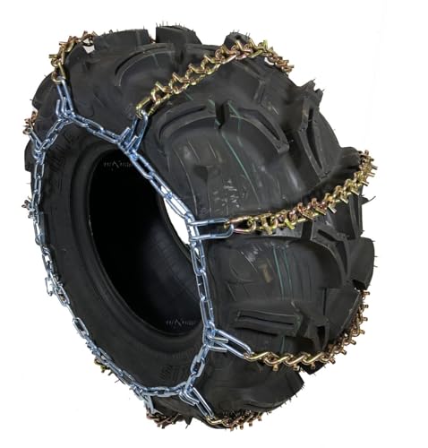 Suitable for ATV UTV | Snow Ice Tire Chains [25x10-12 25x11-12 26x10-12] | Compatible with Most 2010-2024 ATV/UTV Models | Size: 14.17' Wide x 56' Long | Universal Fitment