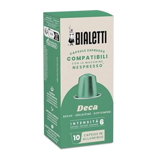 Bialetti Café Cápsulas compatibles con Nespresso® - Descafeinado - 10 Cápsulas | Ya disponible en tu tienda friki favorita! En mundofriki.es!