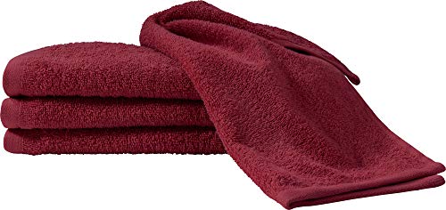 Erwin Müller Gästetuch-Set 4er-Pack - Ludwigsburg - 100% Baumwolle - weinrot Größe 30x50 cm - kuschelweich, saugstark, voluminös - praktisch...