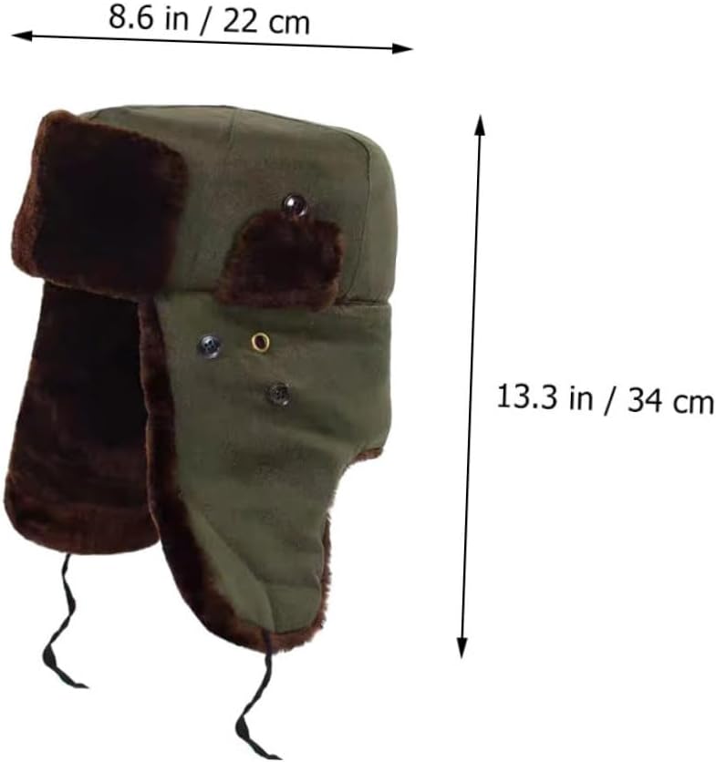 Winter Trapper Hat with Ear Flaps for Men and Women, Thickened Cold Weather Cap with Fleece Lining and Camouflage Design, Outdoor Windproof Warm Headgear