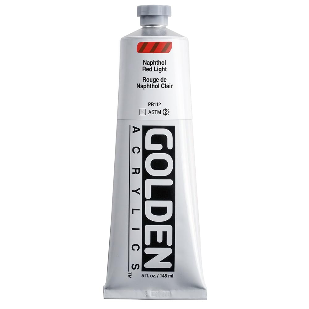 5 Oz Heavy Body Acrylic Color Paints Color: Naphthol Red Light