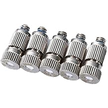 30 Pack High Pressure Brass Misting Nozzles, 10/24 UNC Fog Nozzles Garden Atomizing Nozzle With 3/8" Interface Quick Connector, For Landscaping, Air HumidificationSize0.1mm,ColorOnly brass nozzles