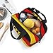 KINGUYSE Flag German Coat of Arms Lunch Tote Bag Insulated Reusable Lunch Box Portable Meal Handbag Food Bento Container with Front Pocket Zipper for Office Picnic Camping Travel