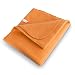 Deconovo Super Warm Throw Blanket Extra Soft Brushed Coral Blanket For Bed 50x60 Inch,Orange