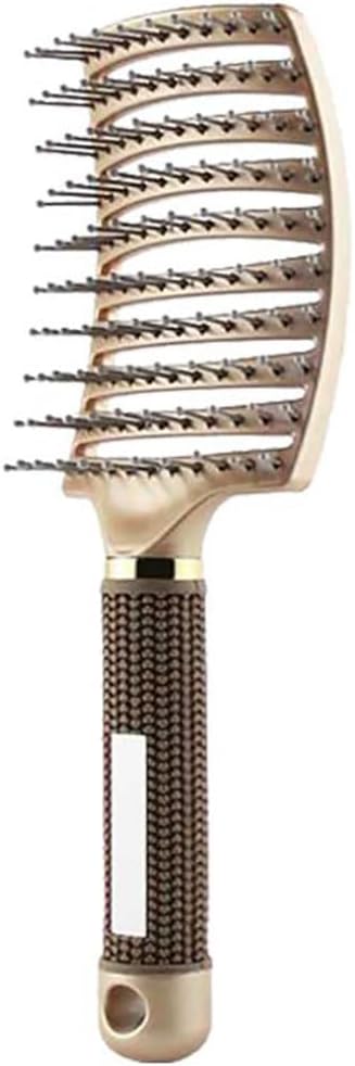 Vented Curved Paddle Brush for Blow Drying, Anti-frizz Detangling Brush Styling Hairbrush Comb for Curly Fine Wavy Natural Tangled Hair, Wet or Dry Use