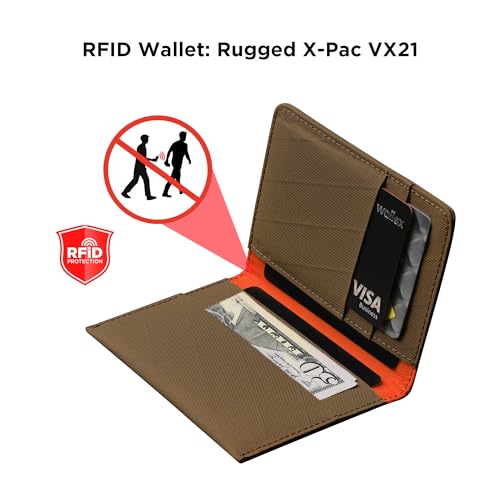 ALPAKA Ark Bifold Wallet Coyote Brown X-Pac VX21 - Rfid Card Holder - Holds 8 to 10 Cards - Designated Cash Slot - Built to Last - Polished and Professional Looking - Wallet for Men4