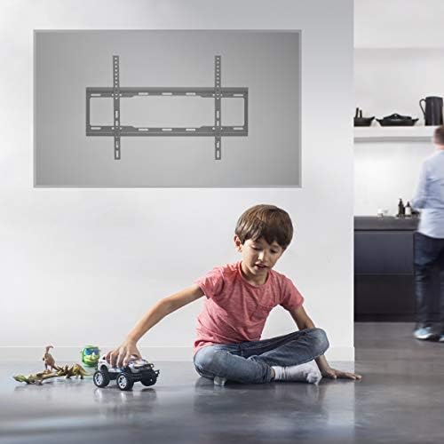 One For All TV Bracket  Fixed Wall Mount  Screen size 32-90 Inch - For All types of TVs (LED LCD Plasma)  Max Weight 100kg  VESA 100x100 to 600x400 - Free Toolbox app  Black  Smart Line  WM2611