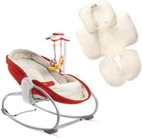 Tiny Love 3 in 1 Rocker Napper with Snuzzler Seat Insert, Red