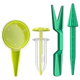 CATZUM Set di 4 Attrezzi per Semina, Mini Seminatrice da Giardino, Dispenser di Semi, Strumento per Piantare, Adatto per Semi, Verdure e Fiori