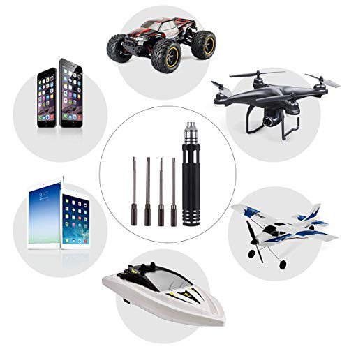 FPVERA 4 in 1 Hex Screw Driver Tools Kit for RC Helicopter RC Boat Rc Cars, Metal 1.5mm 2.0mm 2.5mm 3.0mm Screwdrivers Tools Kit