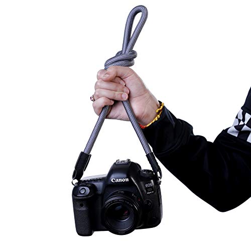 Image of Xaperture Rope Camera Neck Straps for DSLR /SLR and mirrorless Cameras (100cm, Grey)